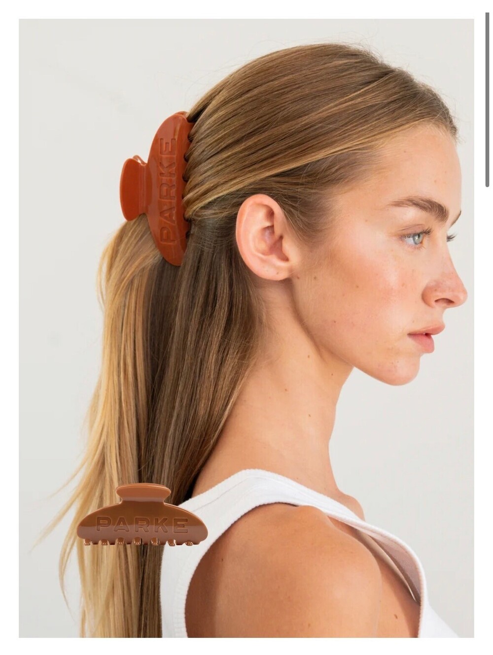 Parke Burnt Orange Claw Hair Clip